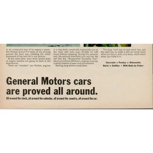 1965 General Motors (GM) Automobiles Vintage Print Ad (L21) - Picture 3 of 3